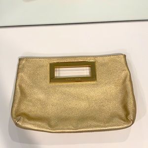 Gold Leather Michael Kors Clutch